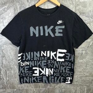 Nike black & grey cotton streetwear T-shirt Men's Large